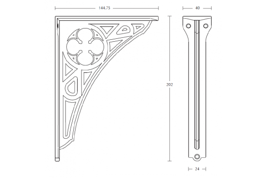 Birmingham 2x High Level Cistern Brackets Chrome