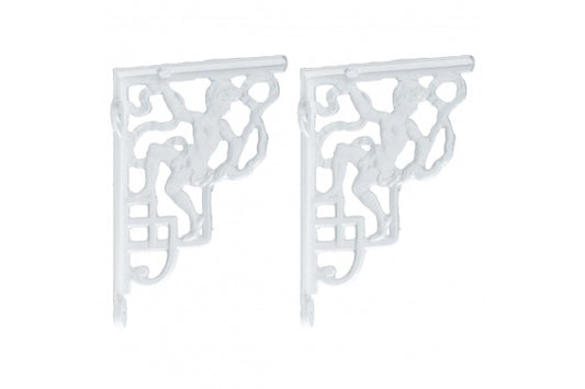 Birmingham 2x High Level Cistern Brackets - White