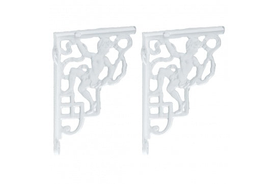 Birmingham 2x High Level Cistern Brackets - White