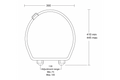Birmingham High Gloss Black Soft Closing Toilet Seat