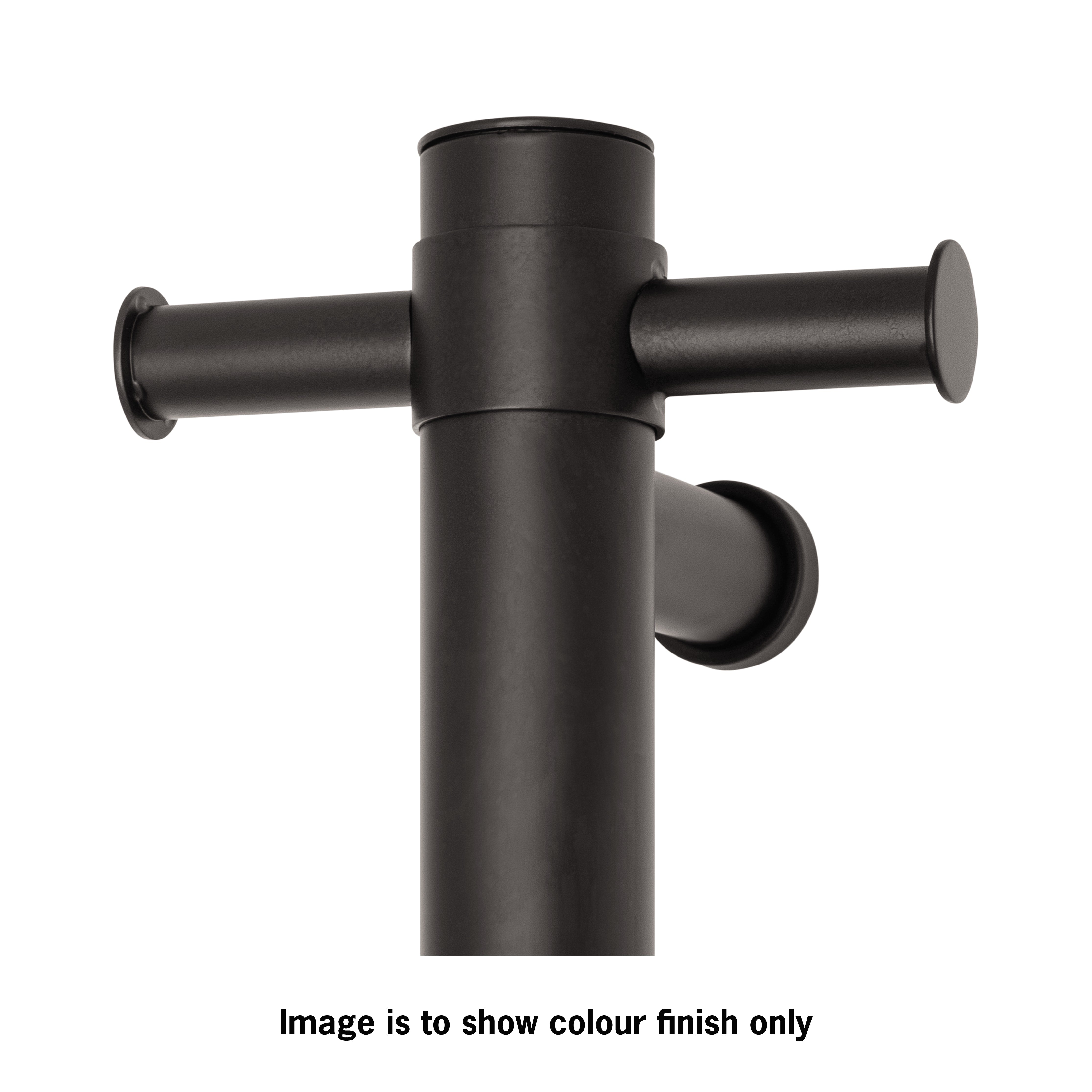 VTH900B Matt Black Vertical Heated Towel Rail