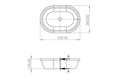 Blanche 53 x 36 TitanCast Solid Surface Above Counter Basin-Satin Silk White
