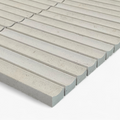 Bronte Utica Limestone Concave Mini Flute Mosaic Tile — Beige, Limestone, Stone