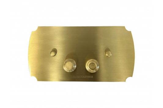 Claremont Brushed Brass Flush Plate