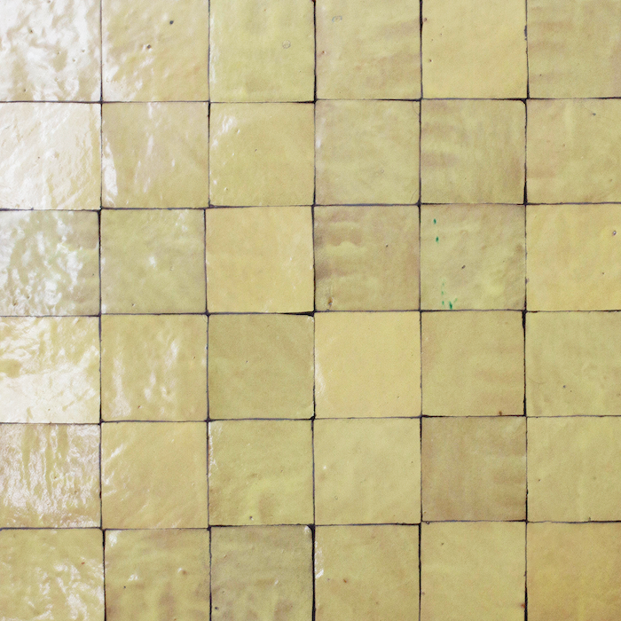 Medina Butter Yellow Moroccan Zellige Square Tile