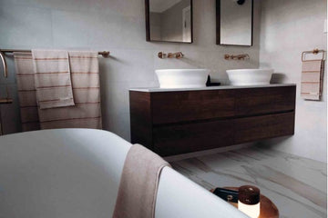 Cambridge 54 x 39 TitanCast Solid Surface Above Counter Basin - Gloss White — White & Neutral, Rectangle