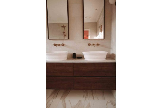 Cambridge 54 x 39 TitanCast Solid Surface Above Counter Basin - Gloss White — White & Neutral, Rectangle