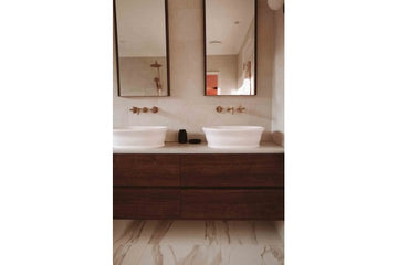 Cambridge 54 x 39 TitanCast Solid Surface Above Counter Basin - Gloss White — White & Neutral, Rectangle