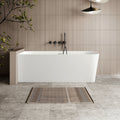 Ashton Corner Back To Wall Bath - Gloss White
