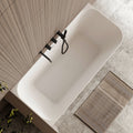 Ashton Corner Back To Wall Bath - Gloss White