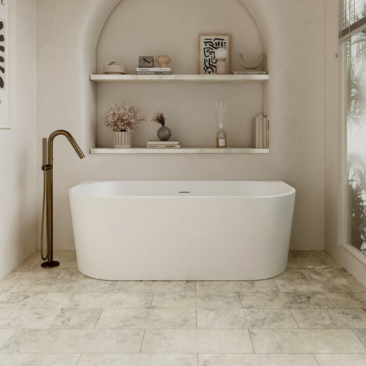 Auris Round Back to Wall Bathtub