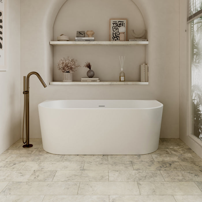 Auris Round Back to Wall Bathtub