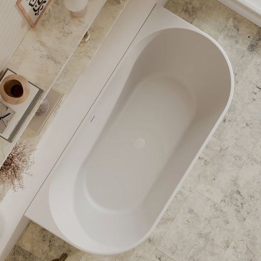Auris Round Back to Wall Bathtub