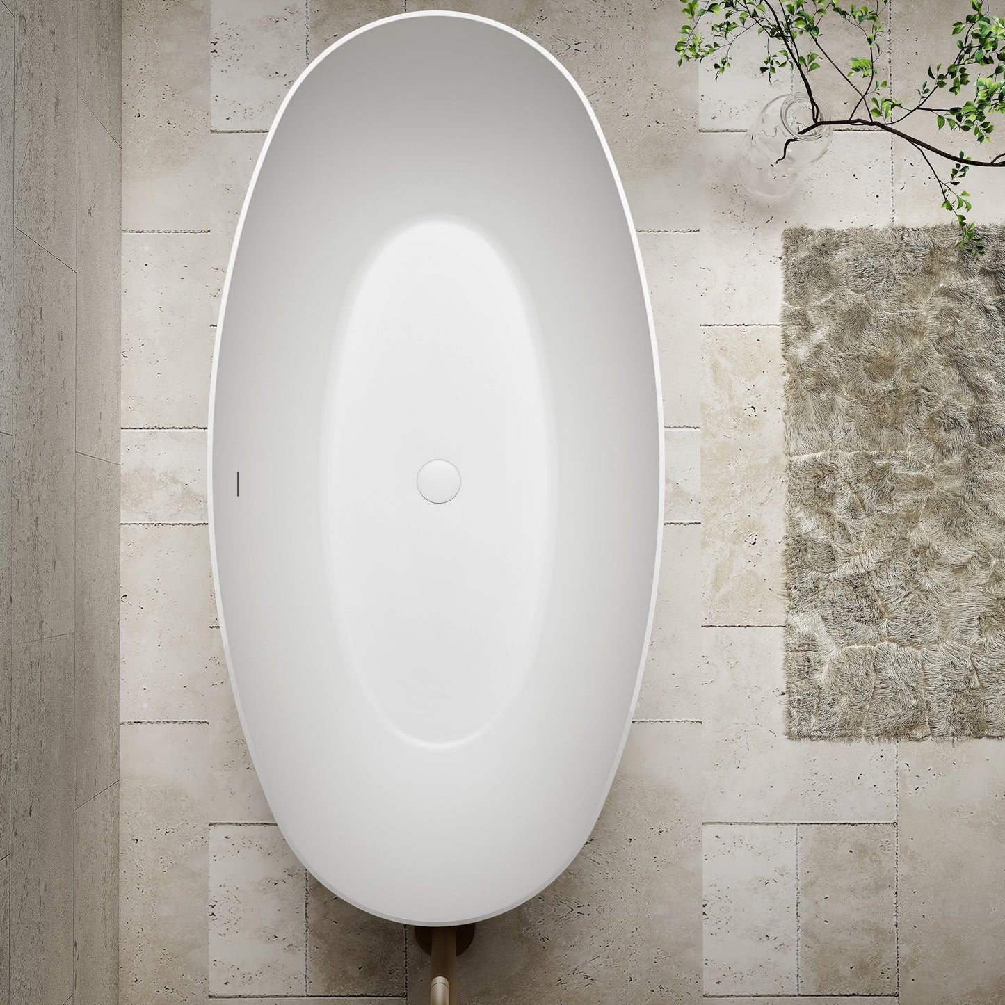 Egg Shell Bathtub - Matte White