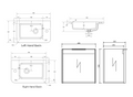 Gravity 500mm Small Space Wall Hung Vanity