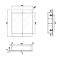 Cassa Design Rec 600x750mm Shaving Cabinet