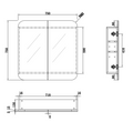 Cassa Design Rec 750x750mm Shaving Cabinet