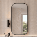 Rec 450mm Framed Shaving Cabinet | Matte Black