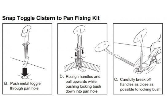 Cistern to Pan Snap Toggle Blind Fixing Kit
