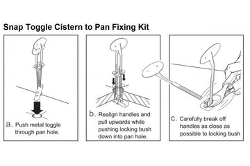 Cistern to Pan Snap Toggle Blind Fixing Kit — Toilet Buttons & Accessories