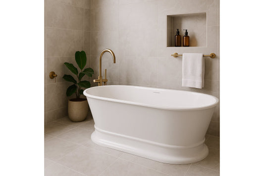 Claremont 170 x 84 MagnaCast Free Standing Bath - Gloss White