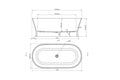 Claremont 170 x 84 MagnaCast Free Standing Bath - Matte White