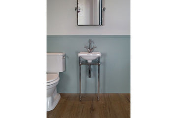 Claremont 38 x 31 Nuovo Basin Stand Brushed Nickel — Freestanding