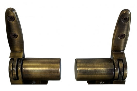 Claremont Soft Close Seat Hinges in Antique Brass