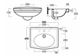 Claremont 58 x 45 Wall Hung Basin