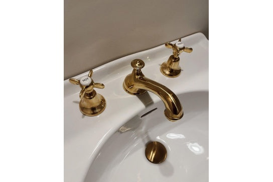 Universal 32/40mm Two Piece Mushroom brass Pop-up Waste - Brushed Brass