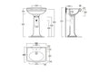 Claremont 58 x 45 Basin & Pedestal