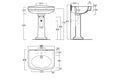 Claremont 68 x 51 Basin & Pedestal