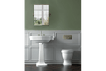 Package - Claremont Floor Mounted Pan & Seat + Geberit In-wall Cistern + Traditional Flush Plate