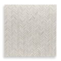 Clovelly Botticino Marble Herringbone Mini Mosaic Tile — Beige, Marble, Stone