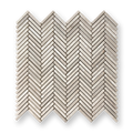 Clovelly Botticino Marble Herringbone Mini Mosaic Tile — Beige, Marble, Stone