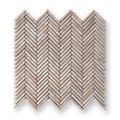 Clovelly Rosado Limestone Herringbone Mini Mosaic Tile — Pink, Limestone, Stone