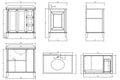 Coventry 90 x 55 Satin White Vanity with Real Marble Top & Ceramic Undercounter Basin
