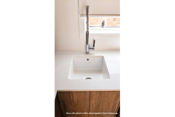 Cuisine 46 x 46 Inset / Undermount Fine Fireclay Matte White Sink — Fireclay & Ceramic, Kitchen Sinks