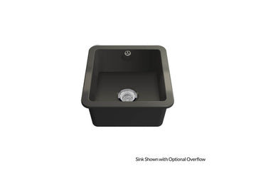 Cuisine 46 x 46 Inset / Undermount Fine Fireclay Matte Black Sink — Fireclay & Ceramic, Kitchen Sinks