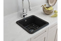 Cuisine 46 x 46 Inset / Undermount Fine Fireclay Matte Black Sink