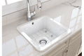 Cuisine 46 x 46 Inset / Undermount Fine Fireclay Gloss White Sink