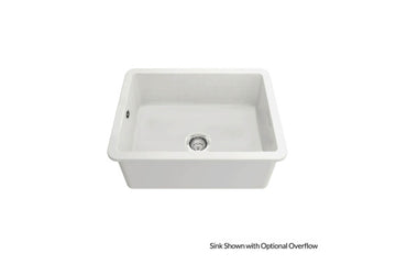 Cuisine 60 x 46 Inset / Undermount Fine Fireclay Matte White Sink — Fireclay & Ceramic, Kitchen Sinks