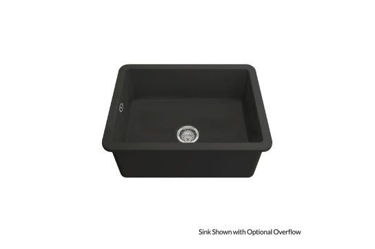 Cuisine 60 x 46 Inset / Undermount Fine Fireclay Matte Black Sink