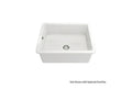 Cuisine 60 x 46 Inset / Undermount Fine Fireclay Gloss White Sink