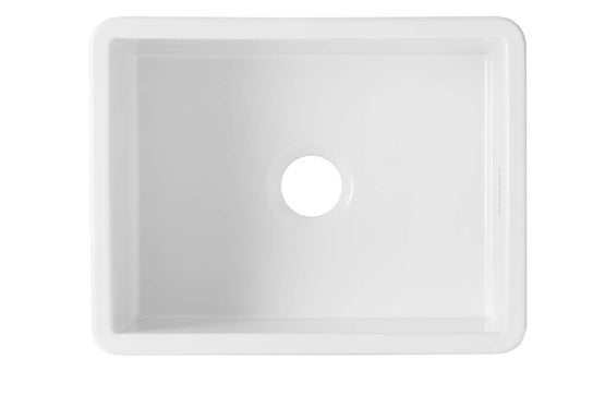 Cuisine 60 x 46 Inset / Undermount Fine Fireclay Gloss White Sink