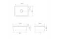 Cuisine 60 x 46 Inset / Undermount Fine Fireclay Matte Black Sink