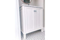 Coventry 75 x 55 Satin White Vanity with Real Marble Top & Ceramic Undercounter Basin