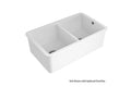 Cuisine 85 x 46 Double Inset / Undermount Fine Fireclay Gloss White Sink