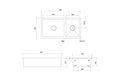 Cuisine 93 x 48 One and a Half Bowl Inset / Undermount Fine Fireclay Gloss White Sink