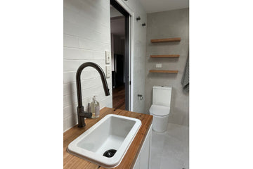 Cuisine 30 x 46 Inset / Undermount Fine Fireclay Gloss White Sink — Fireclay & Ceramic, Kitchen Sinks